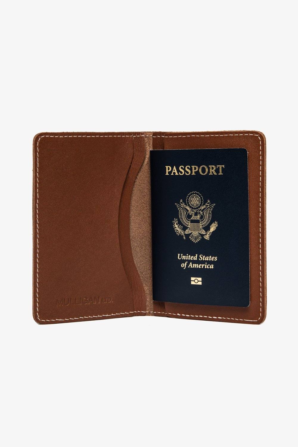 Leather Passport Wallet - Brown Accessories Jack + Mulligan 