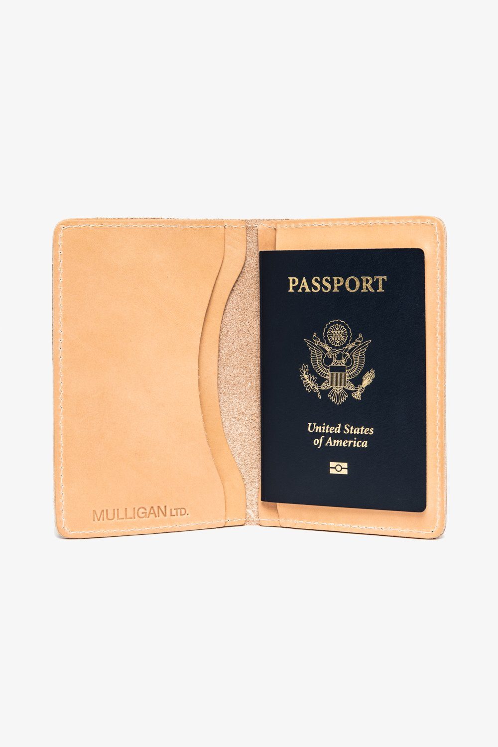Viaggio Black - Vegetable Tanned Leather Passport Holder