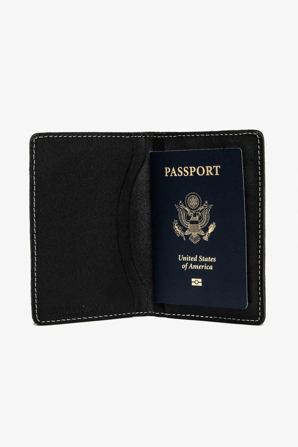 Leather Passport Wallet - Black Accessories Jack + Mulligan 